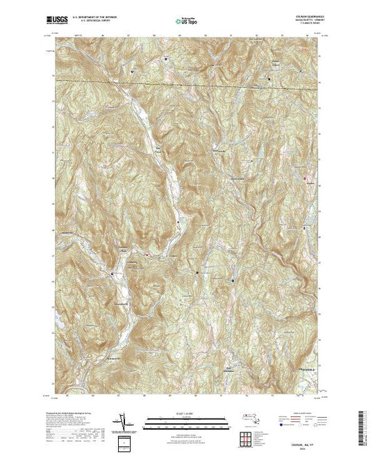 US Topo 7.5-minute map for Colrain MAVT – American Map Store