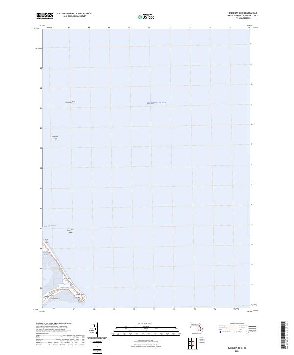 US Topo 7.5-minute map for Duxbury OE E MA