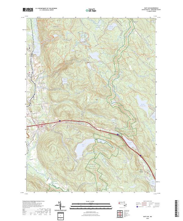 US Topo 7.5-minute map for East Lee MA