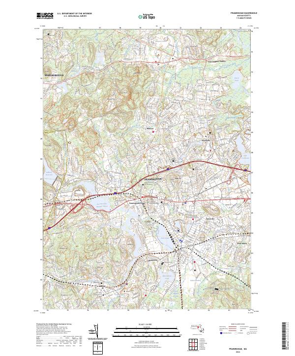 US Topo 7.5-minute map for Framingham MA