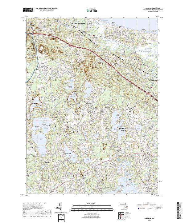 US Topo 7.5-minute map for Sandwich MA