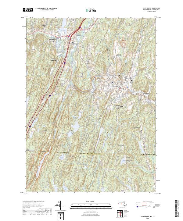 Mact Map US Topo 7.5-minute map for Southbridge MACT – American Map Store