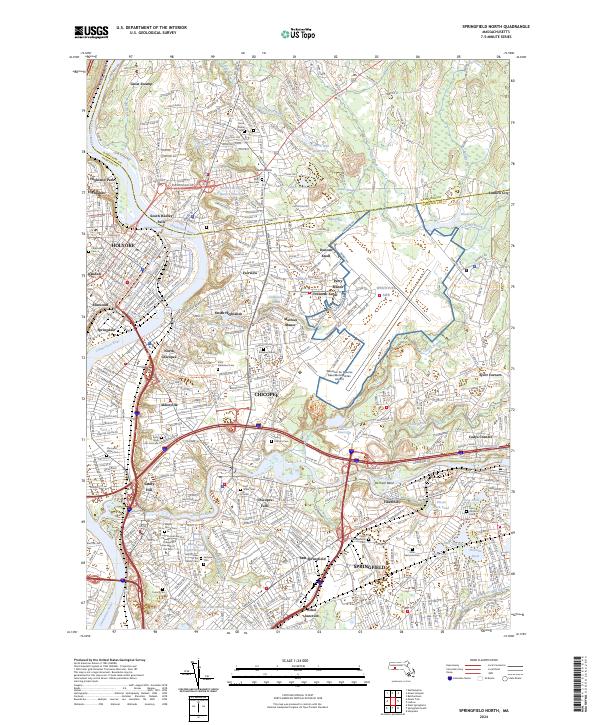 US Topo 7.5-minute map for Springfield North MA