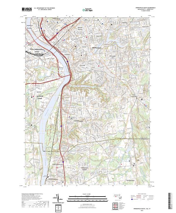Mact Map US Topo 7.5-minute map for Springfield South MACT – American Map Store