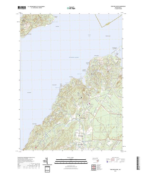 US Topo 7.5-minute map for Vineyard Haven MA