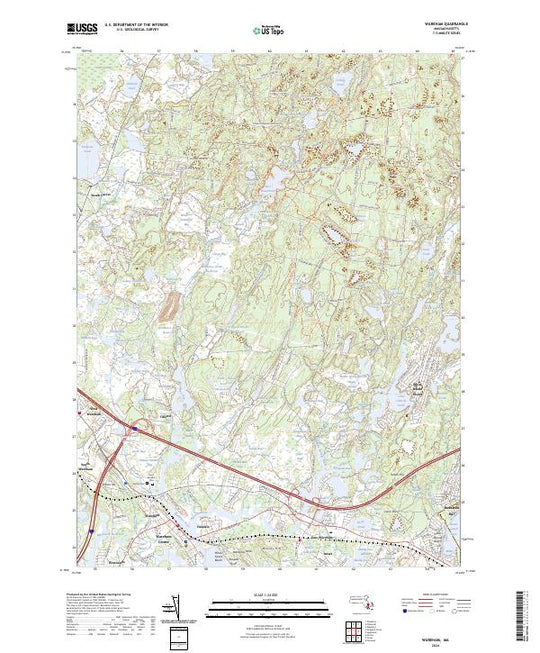 US Topo 7.5-minute map for Wareham MA – American Map Store