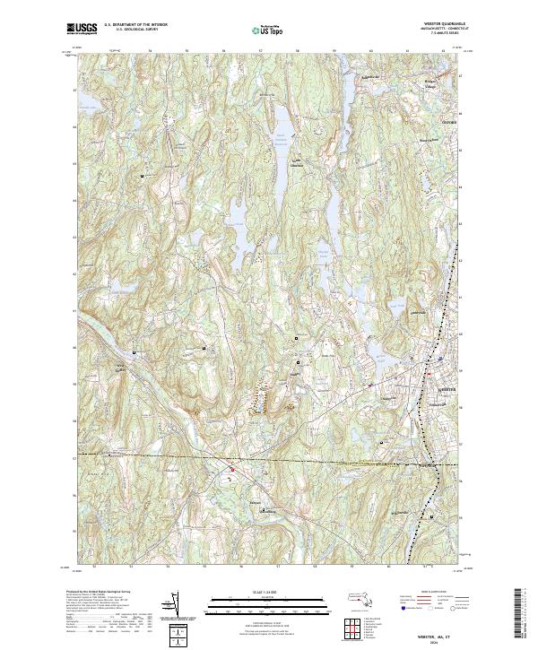 US Topo 7.5-minute map for Webster MACT – American Map Store