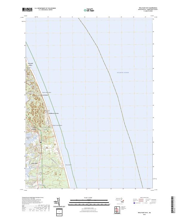 US Topo 7.5-minute map for Wellfleet OE E MA