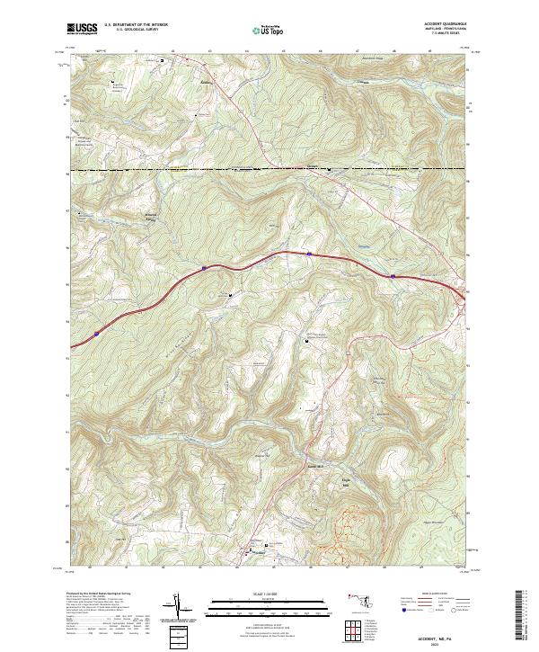 US Topo 7.5-minute map for Accident MDPA
