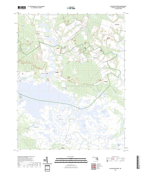 US Topo 7.5-minute map for Blackwater River MD