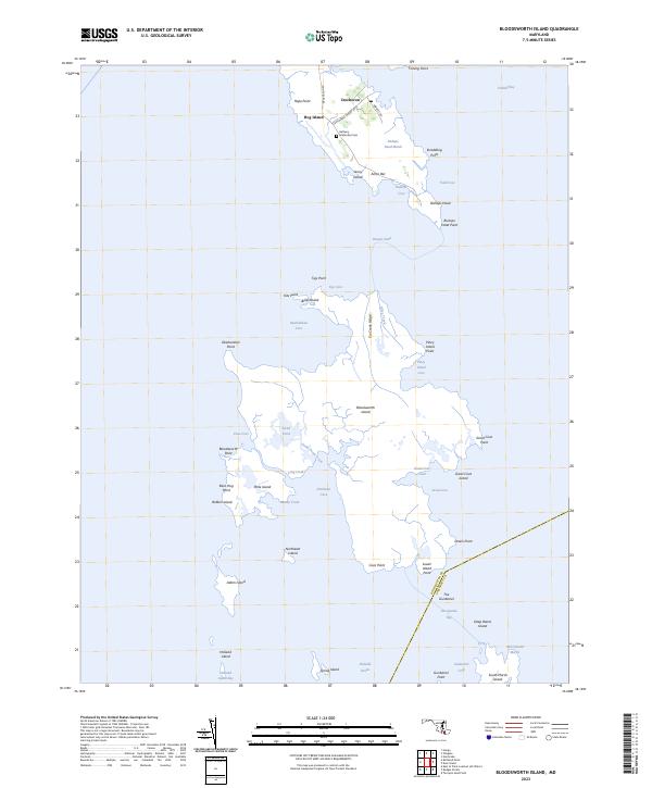 US Topo 7.5-minute map for Bloodsworth Island MD