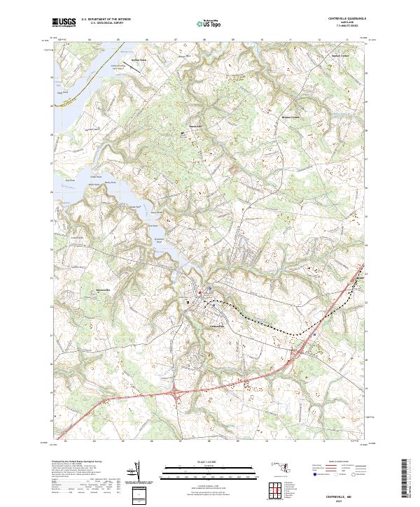 US Topo 7.5-minute map for Centreville MD