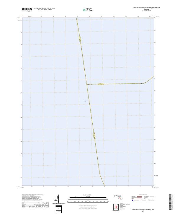 US Topo 7.5-minute map for Chesapeake Bay 2 (All Water) MD