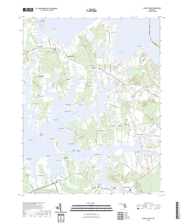 US Topo 7.5-minute map for Church Creek MD