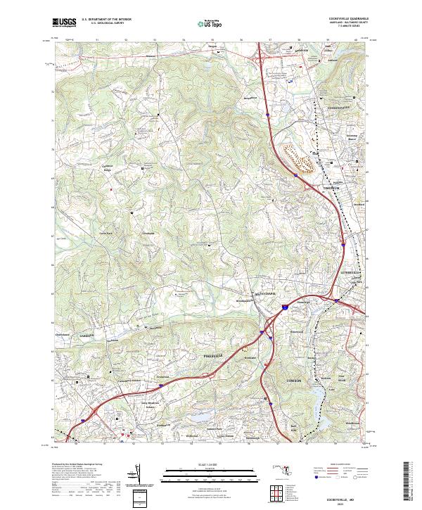 US Topo 7.5-minute map for Cockeysville MD
