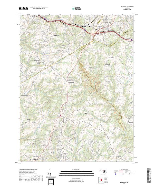 US Topo 7.5-minute map for Damascus MD