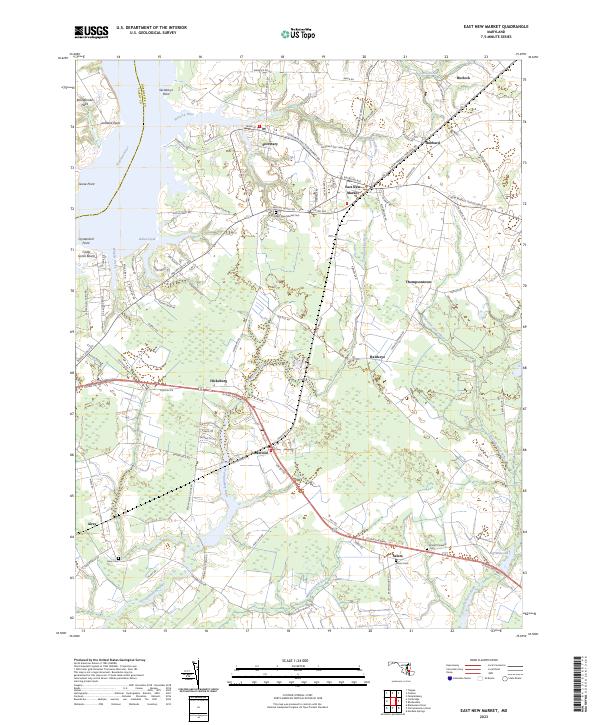 US Topo 7.5-minute map for East New Market MD