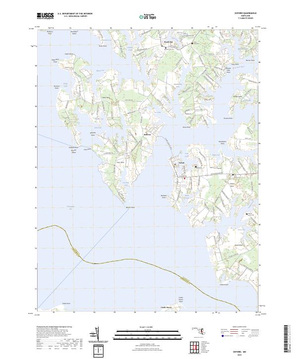 US Topo 7.5-minute map for Oxford MD