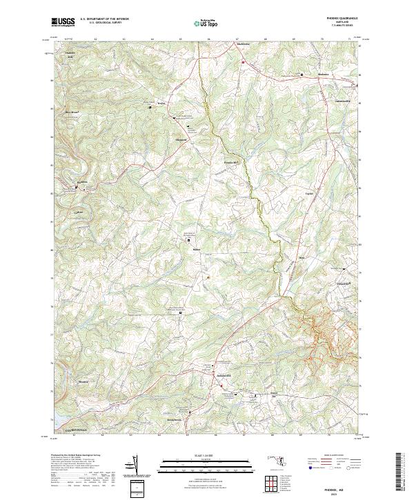 US Topo 7.5-minute map for Phoenix MD