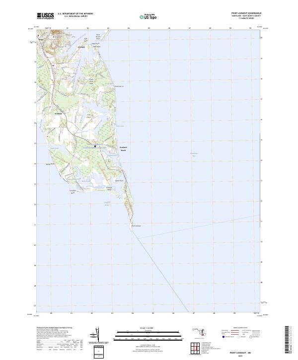 US Topo 7.5-minute map for Point Lookout MD
