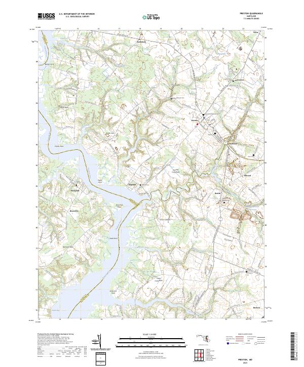 US Topo 7.5-minute map for Preston MD