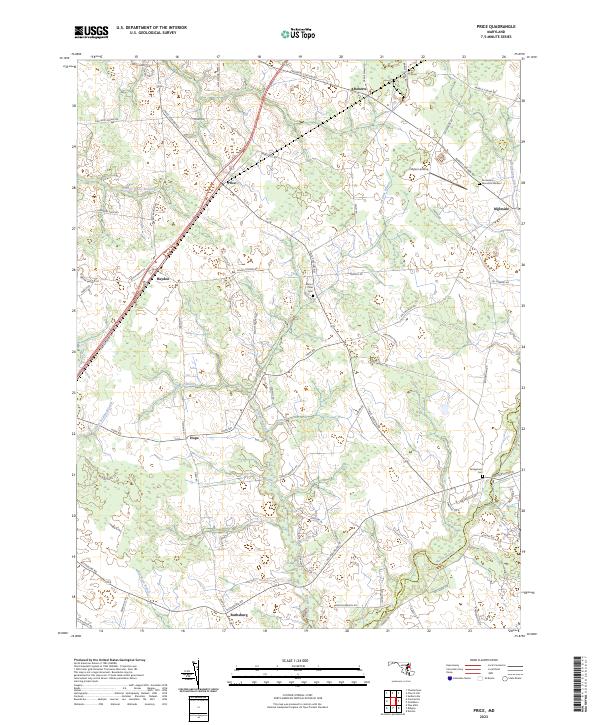 US Topo 7.5-minute map for Price MD