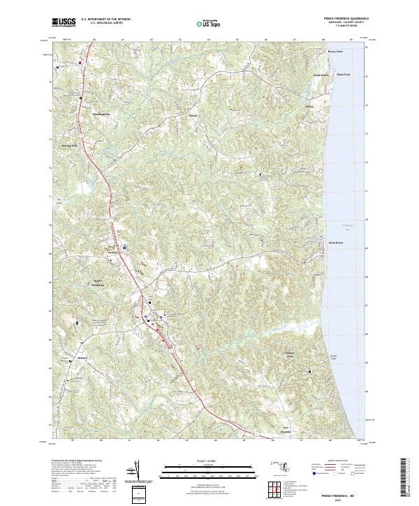 US Topo 7.5-minute map for Prince Frederick MD