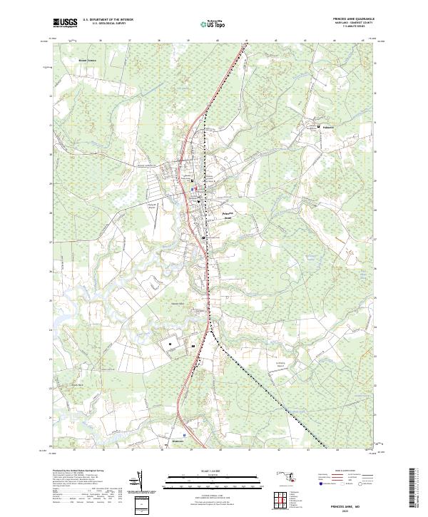 US Topo 7.5-minute map for Princess Anne MD
