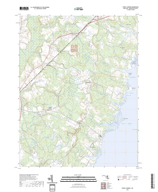 US Topo 7.5-minute map for Public Landing MD