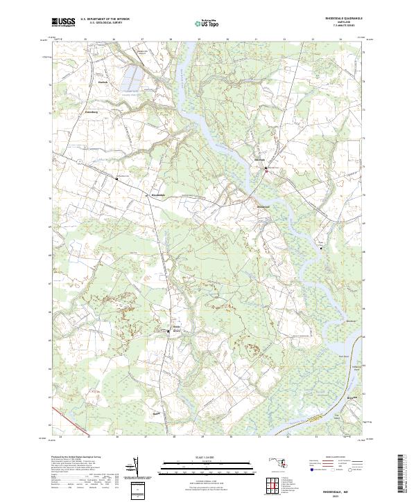 US Topo 7.5-minute map for Rhodesdale MD