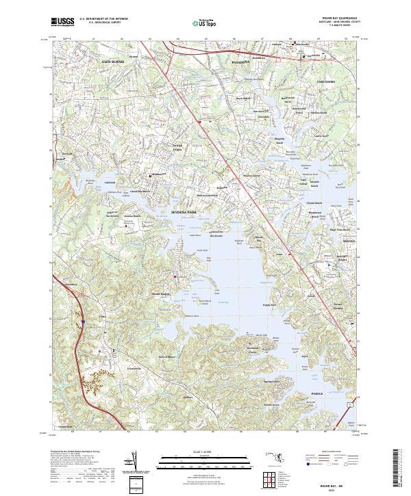 US Topo 7.5-minute map for Round Bay MD