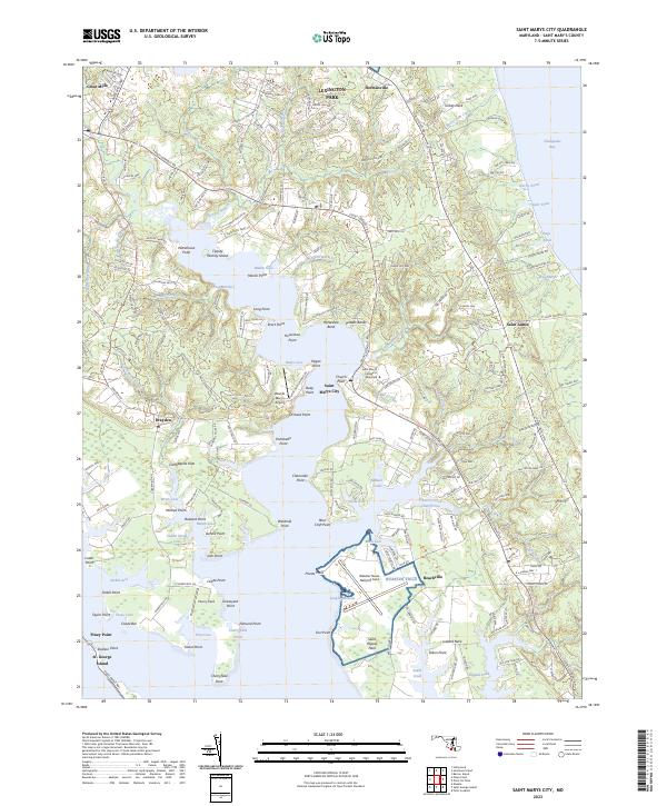 US Topo 7.5-minute map for Saint Marys City MD