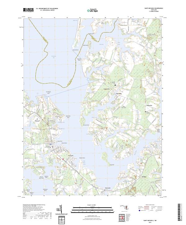 US Topo 7.5-minute map for Saint Michaels MD