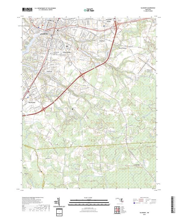 US Topo 7.5-minute map for Salisbury MD