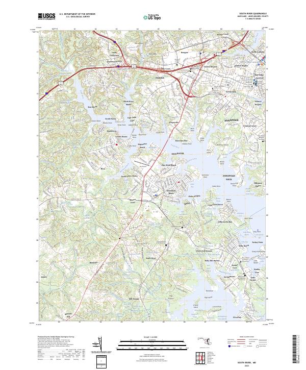 US Topo 7.5-minute map for South River MD
