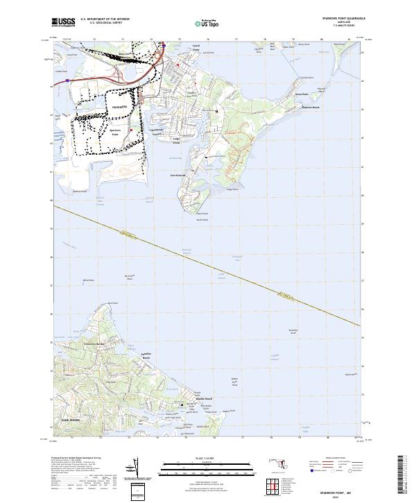 US Topo 7.5-minute map for Sparrows Point MD