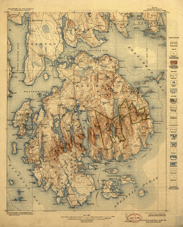 Acadia by the USGS, 1922