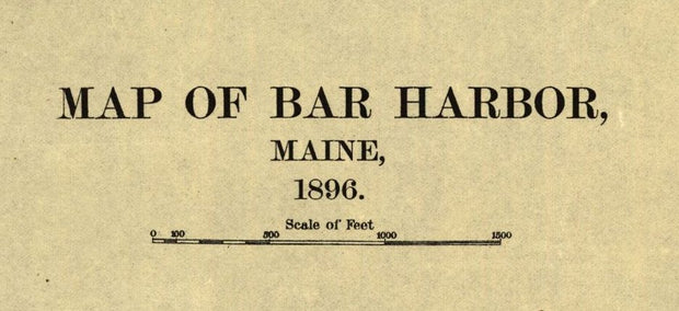 Map of Bar Harbor, Maine, 1896