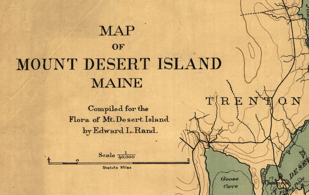 Map of Mt. Desert Island, 1893