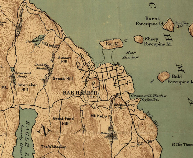 Map of Mt. Desert Island, 1893