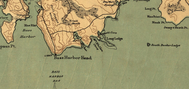 Map of Mt. Desert Island, 1893
