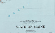 State of Maine Base Map with Highways and Contours, 1977