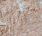 State of Maine Base Map with Highways and Contours, 1977