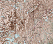 State of Maine Base Map with Highways and Contours, 1977