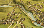Bird's Eye View of Bangor, 1875