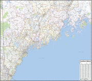 Southern Maine Regional Area Wall Map