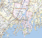 Southern Maine Regional Area Wall Map