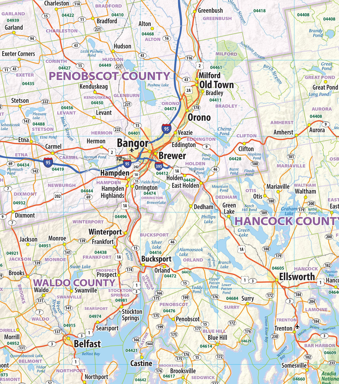 Maine Wall Map