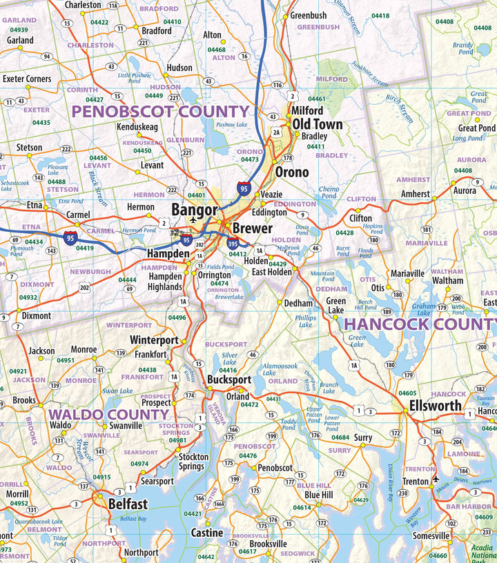 Maine Wall Map