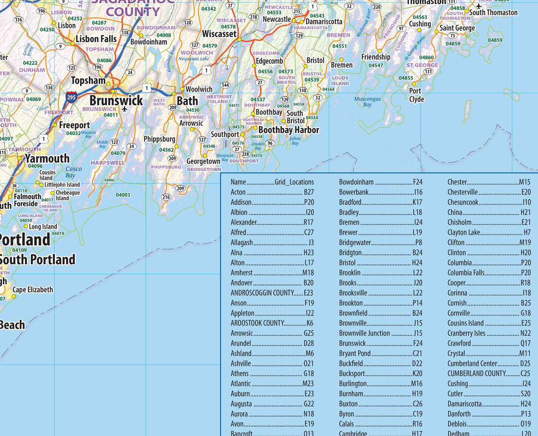 Maine Wall Map